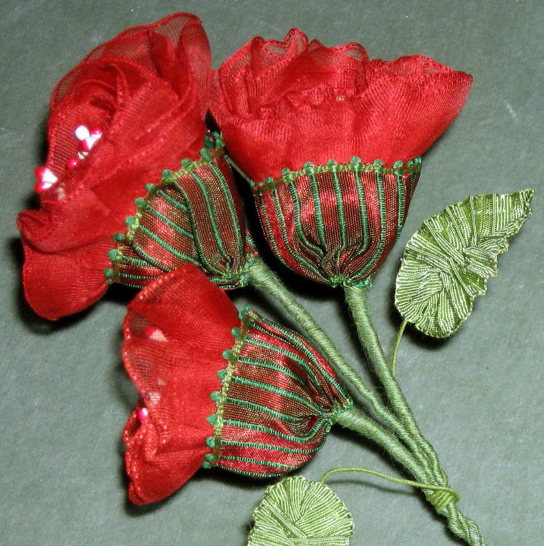 Fleurs en tissu