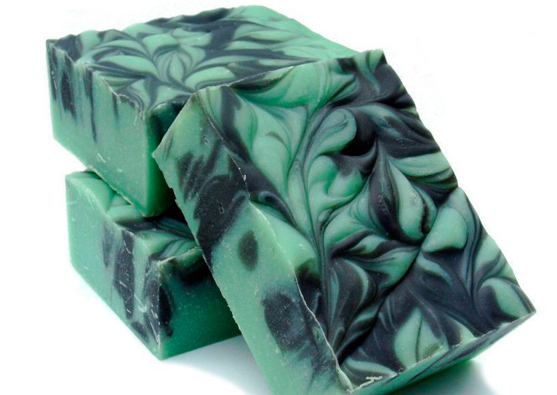 savon fait maison avec vos propres mains, photo de malachite