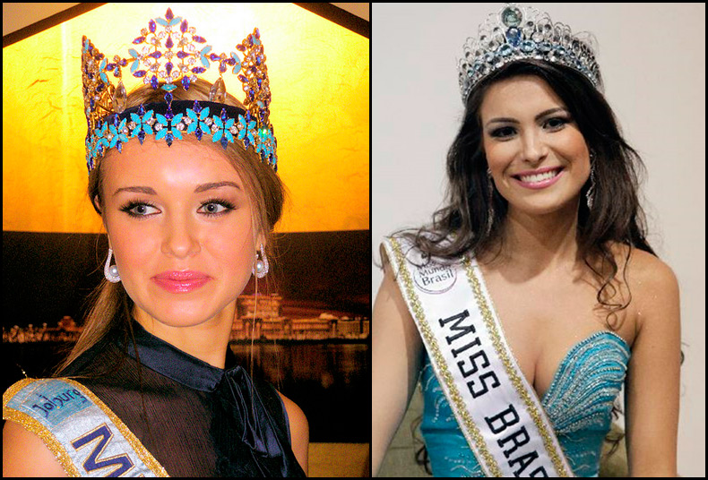 Belle fille, gagnantes de concours de beauté, photo