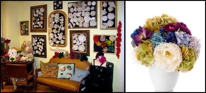 fleurs en tissu, tissu pour fleurs