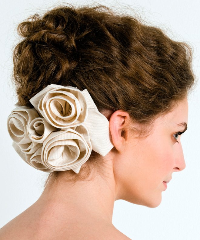 Fleurs de mariage en tissu