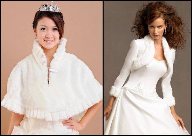 Capes de mariage en fourrure