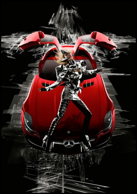société de publicité Mercedes-Benz SLS AMG