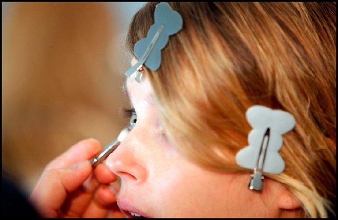 Maquillage pour le modèle