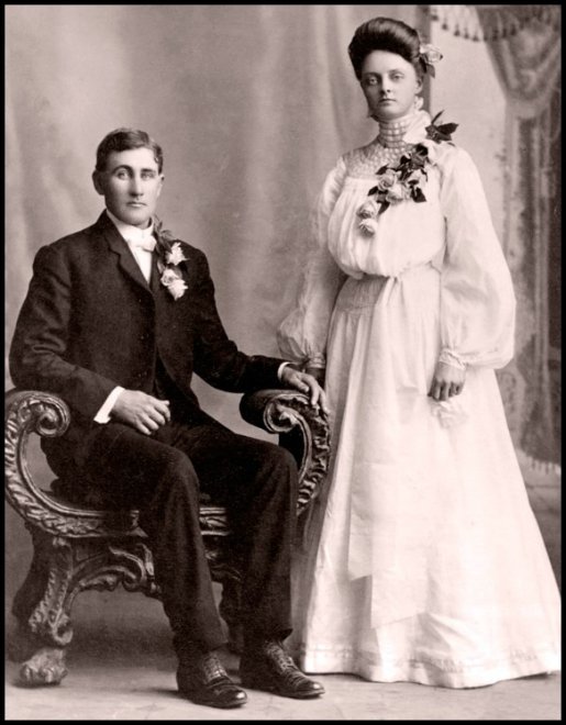 Photo de mariage antique