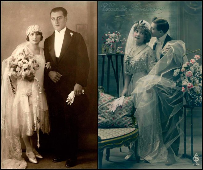 Photo de robes de mariée et de mariée vintage