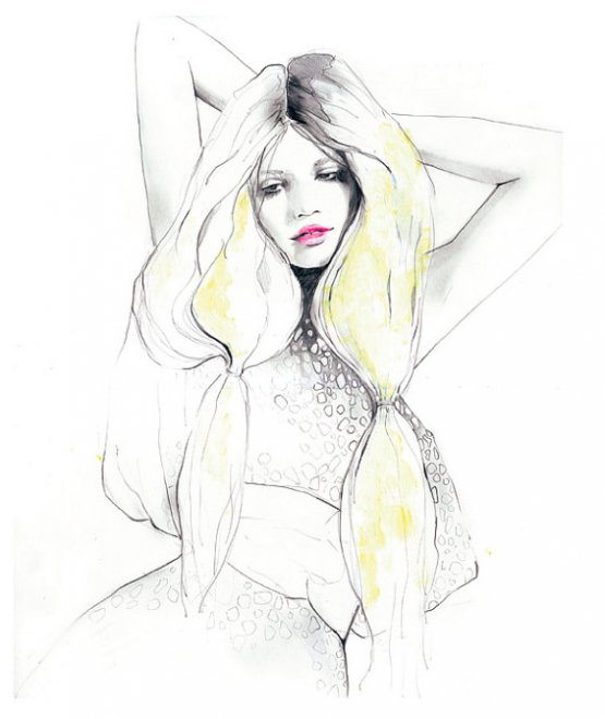belles illustrations de mode par Sarah Hankinson