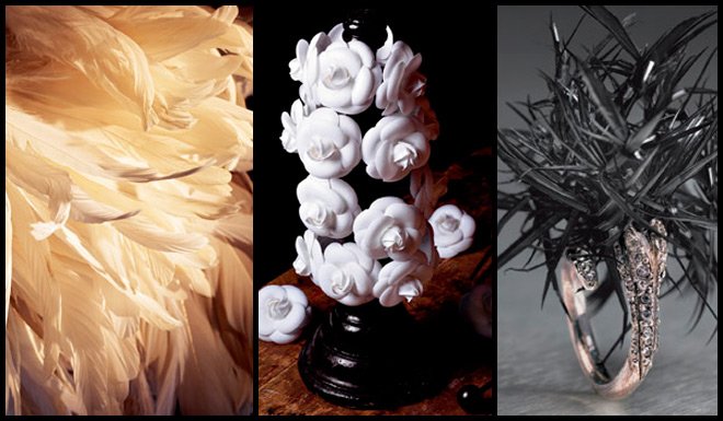 Décors de plumes et de fleurs de la Maison Lemarier