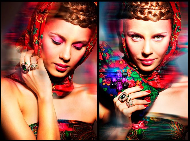 Beautés russes et châles russes