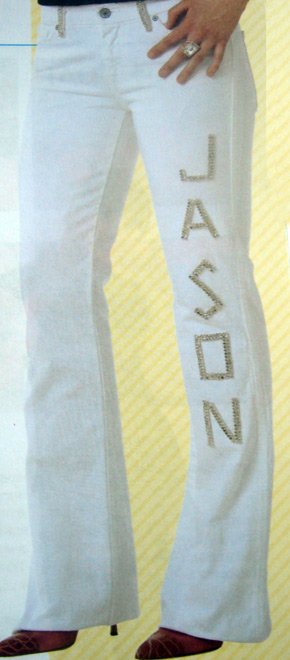 Jean personnalisé d'auteur avec strass