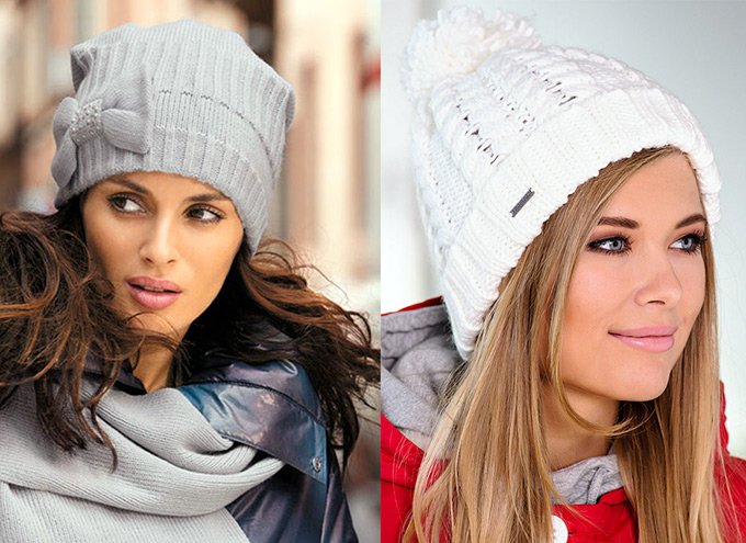 Bonnets tricotés à la mode