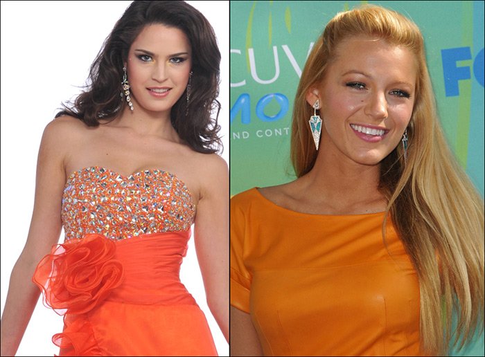 Maquillage pour une robe orange