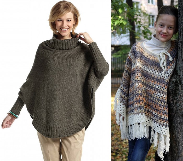 poncho automne hiver 2025-2026