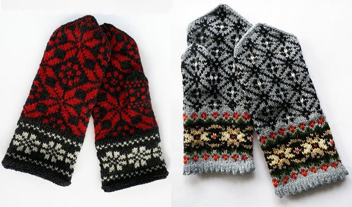 Mitaines tricotées à la mode