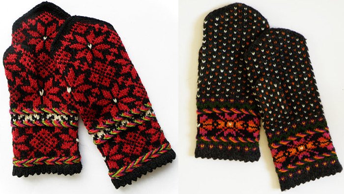 Mitaines tricotées à la mode