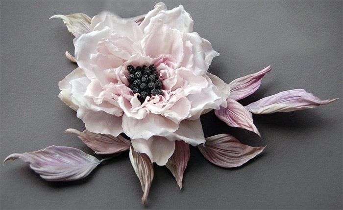 fleurs en tissu, composition photo