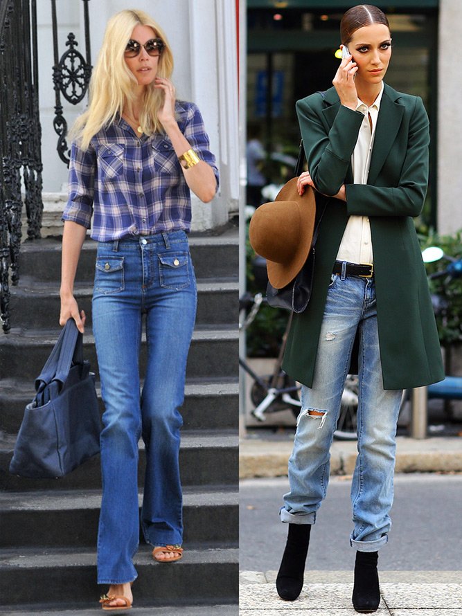 Style denim, filles en jeans