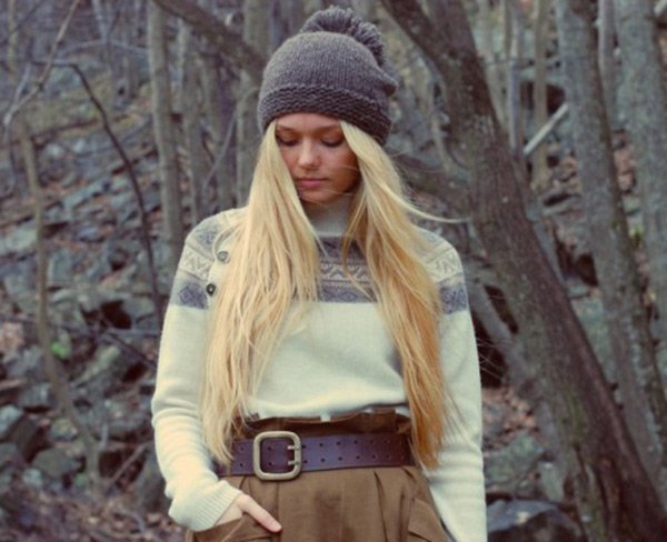Bonnets tricotés pour femmes d'angora, photo