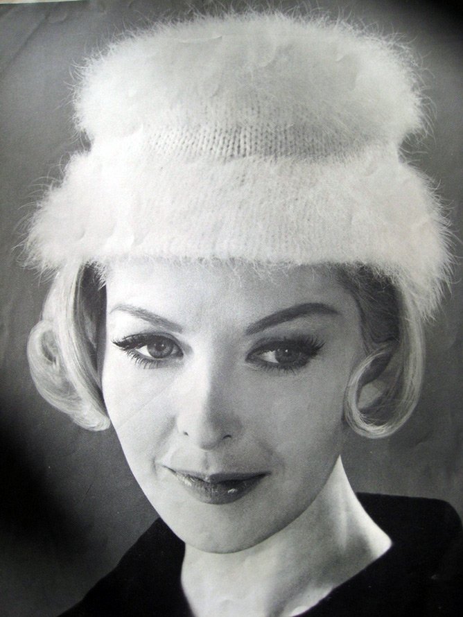 Bonnet en tricot vintage