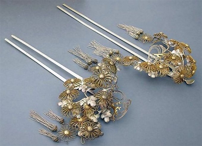 Aiguilles à tricoter japonaises - bijoux de cheveux