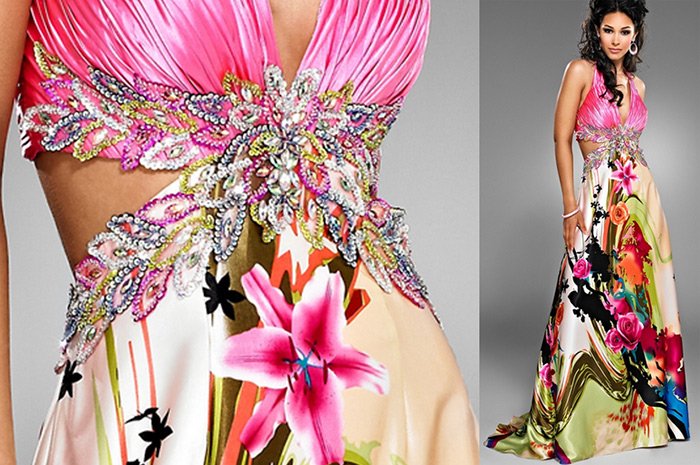 Photo de robe perlée