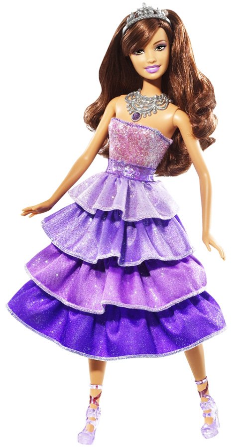 Princesse barbie portant une couronne