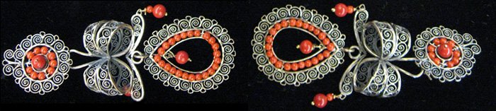 photo de boucles d'oreilles en argent