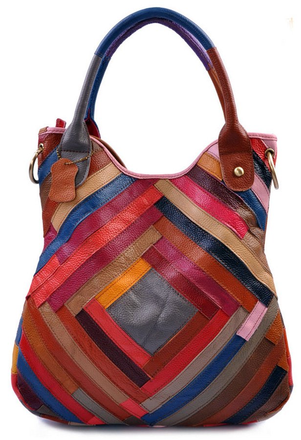 Sac en cuir patchwork photo
