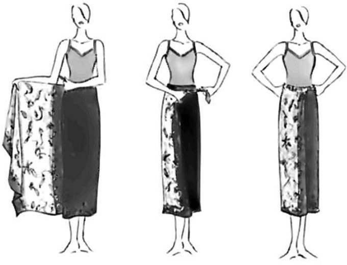 Comment nouer une jupe sarong photo façon thaï