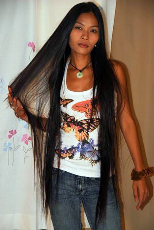 Fille aux cheveux longs, photo