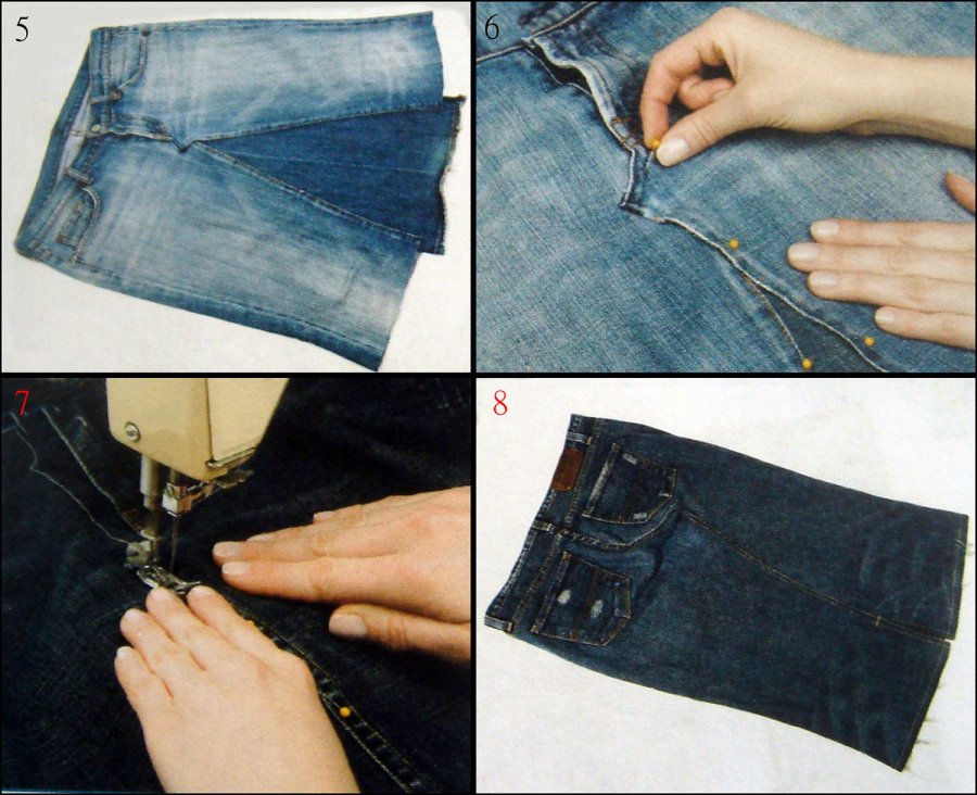 Comment coudre une jupe de vieux jeans de vos propres mains