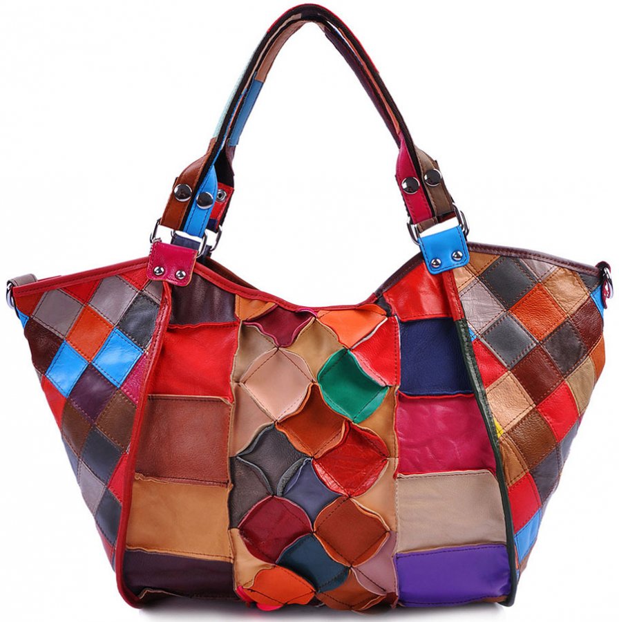 Sac de plage patchwork faites-le vous-même photo