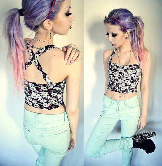 Photo dans le style du gothique pastel