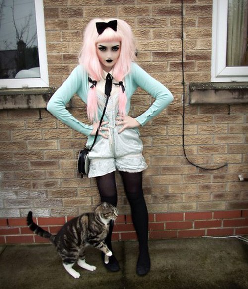 Fille avec un chat, photo