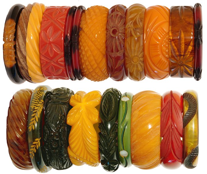 bracelets en bakélite, photo