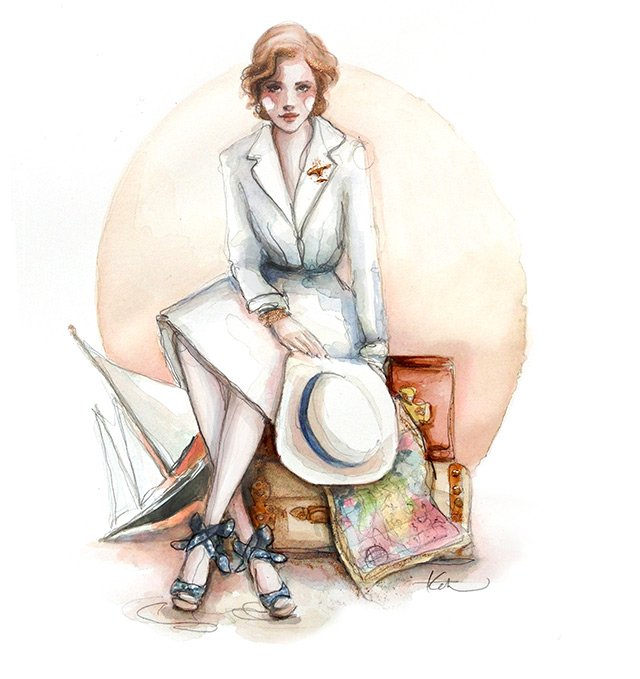 dessin - illustration, jolie fille