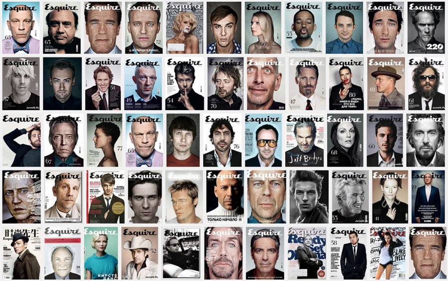 Couvertures de magazines Esquire, photo