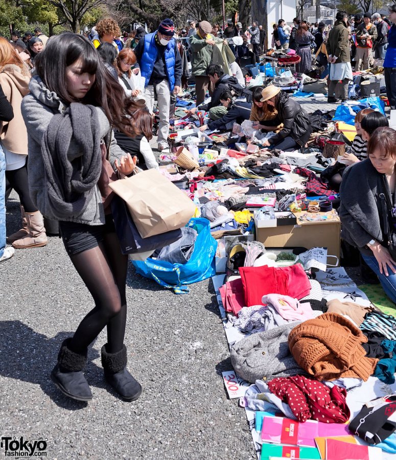 Fille japonaise sur le marché, photo