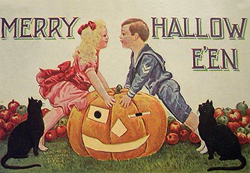 Cartes postales anciennes d'Halloween