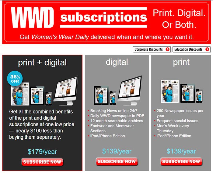 Publicité de marques de mode sur Instagram