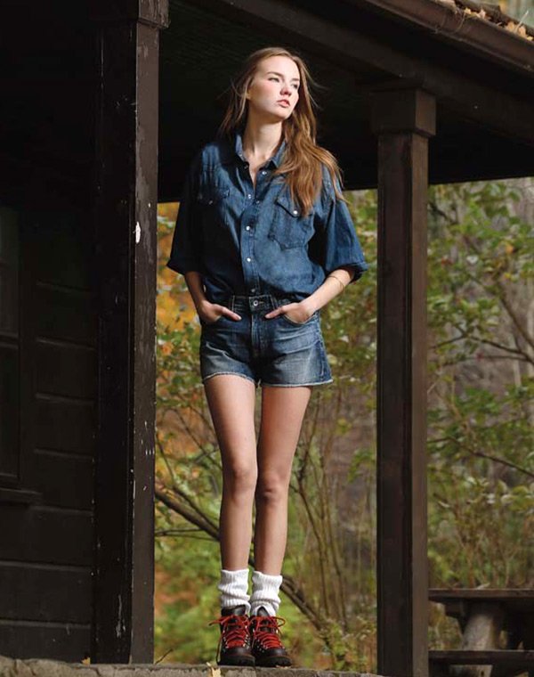 Belle fille - photo en short en jean