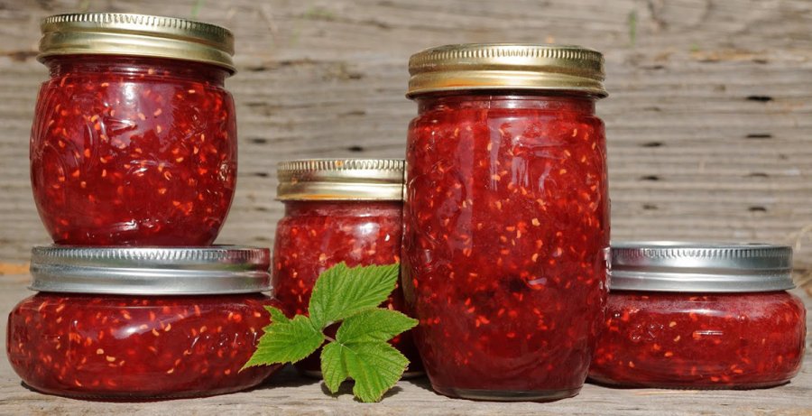 Confiture de framboises, photo