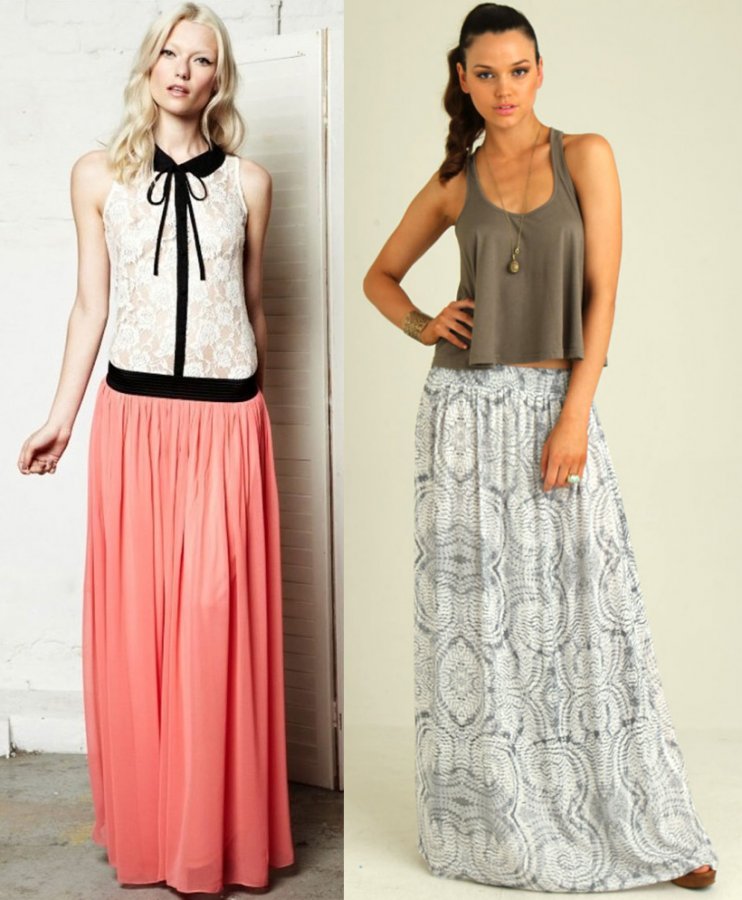 Filles - photo en jupes longues