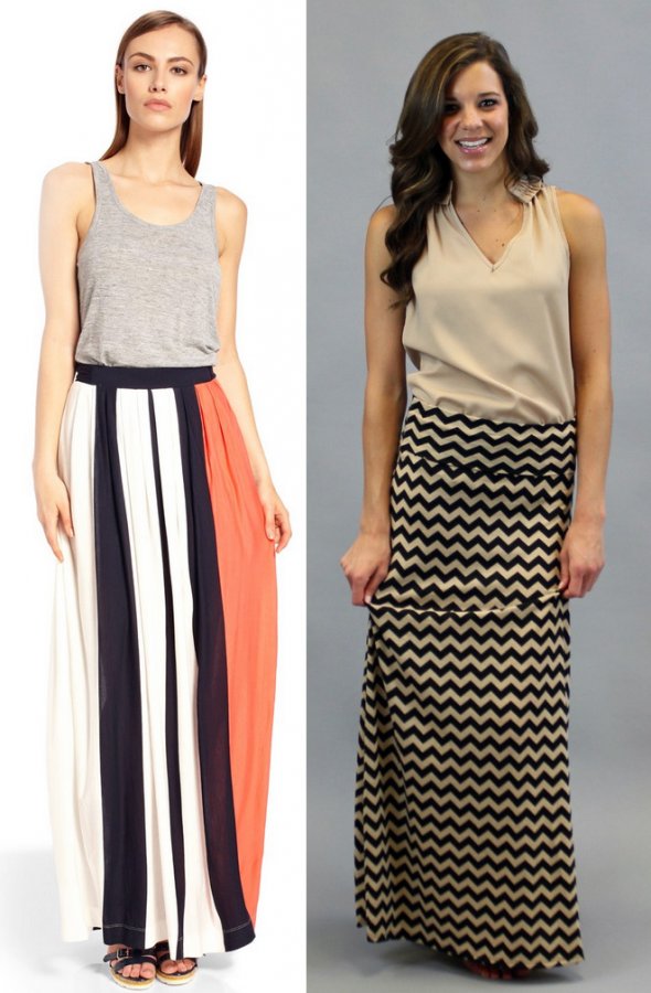 Filles - photo en jupes longues