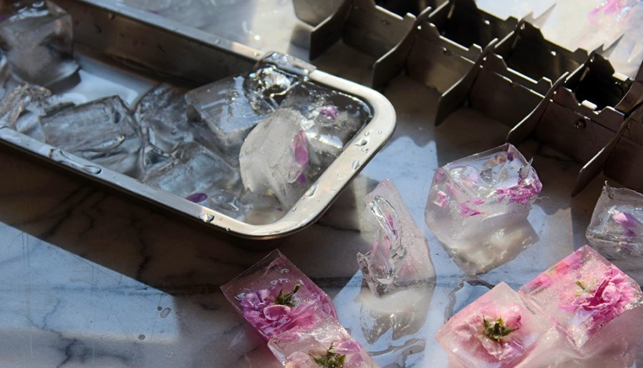 Glaçons glacés pour se frotter le visage - recettes