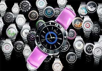 La version multicolore de la montre Dior VIII