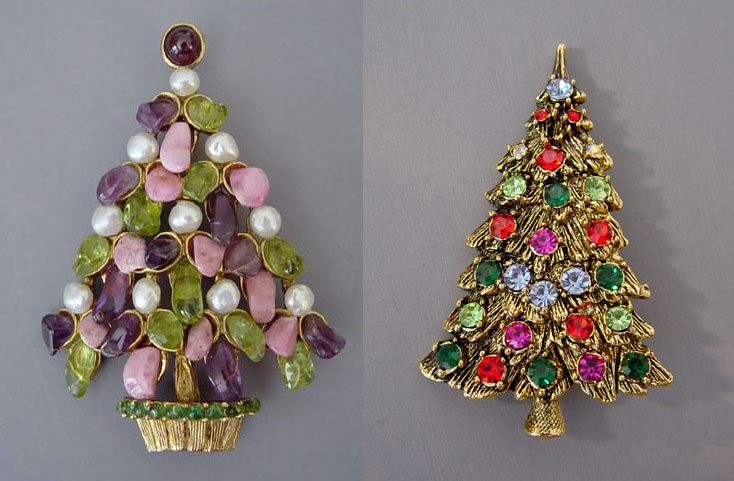 Broche - Sapin de Noël, décoration