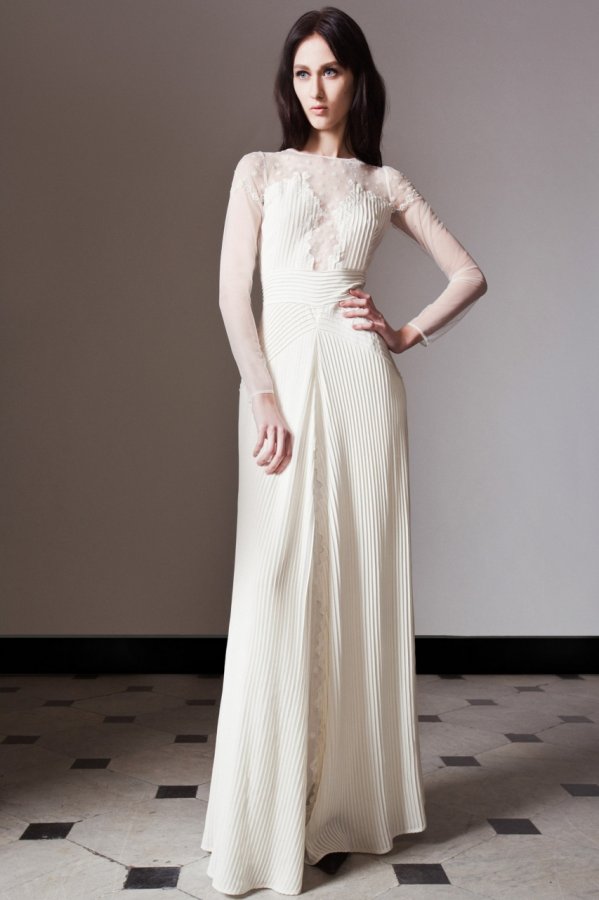 Robe blanche automne-hiver 2025-2026, photo