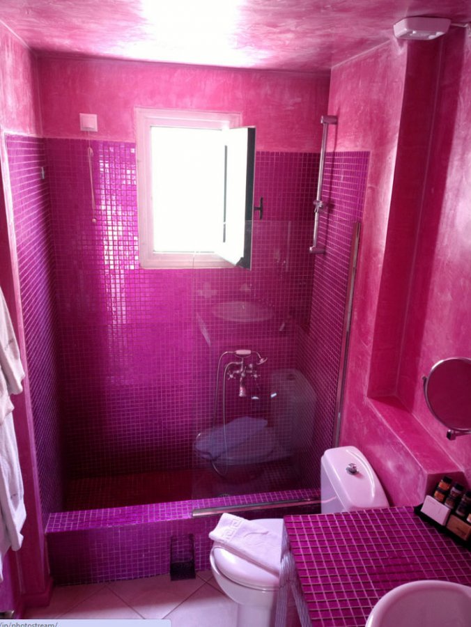 salle de bain en rose