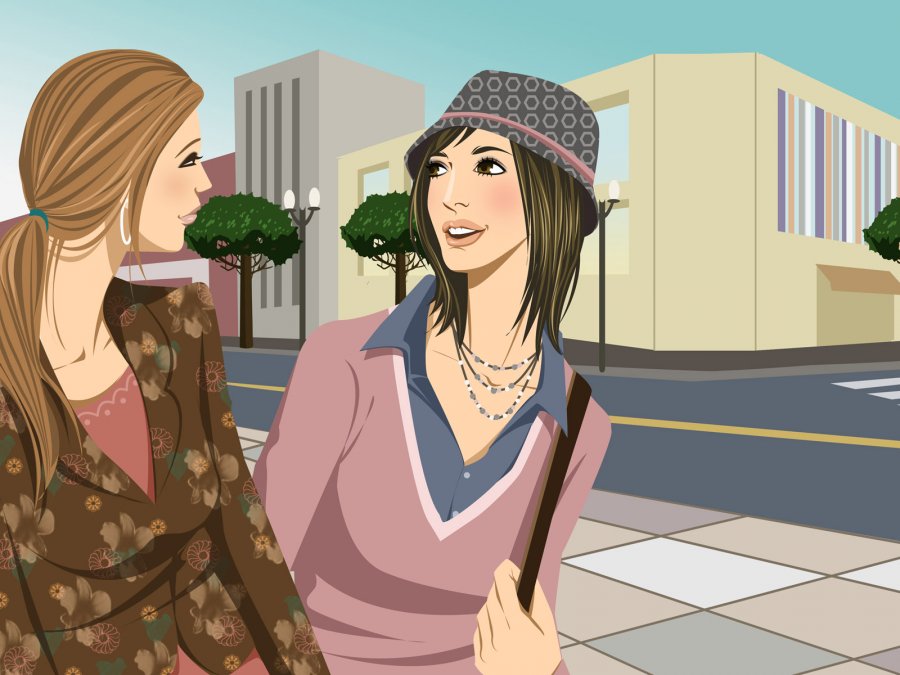 Deux copines de la mode - fonds d'écran